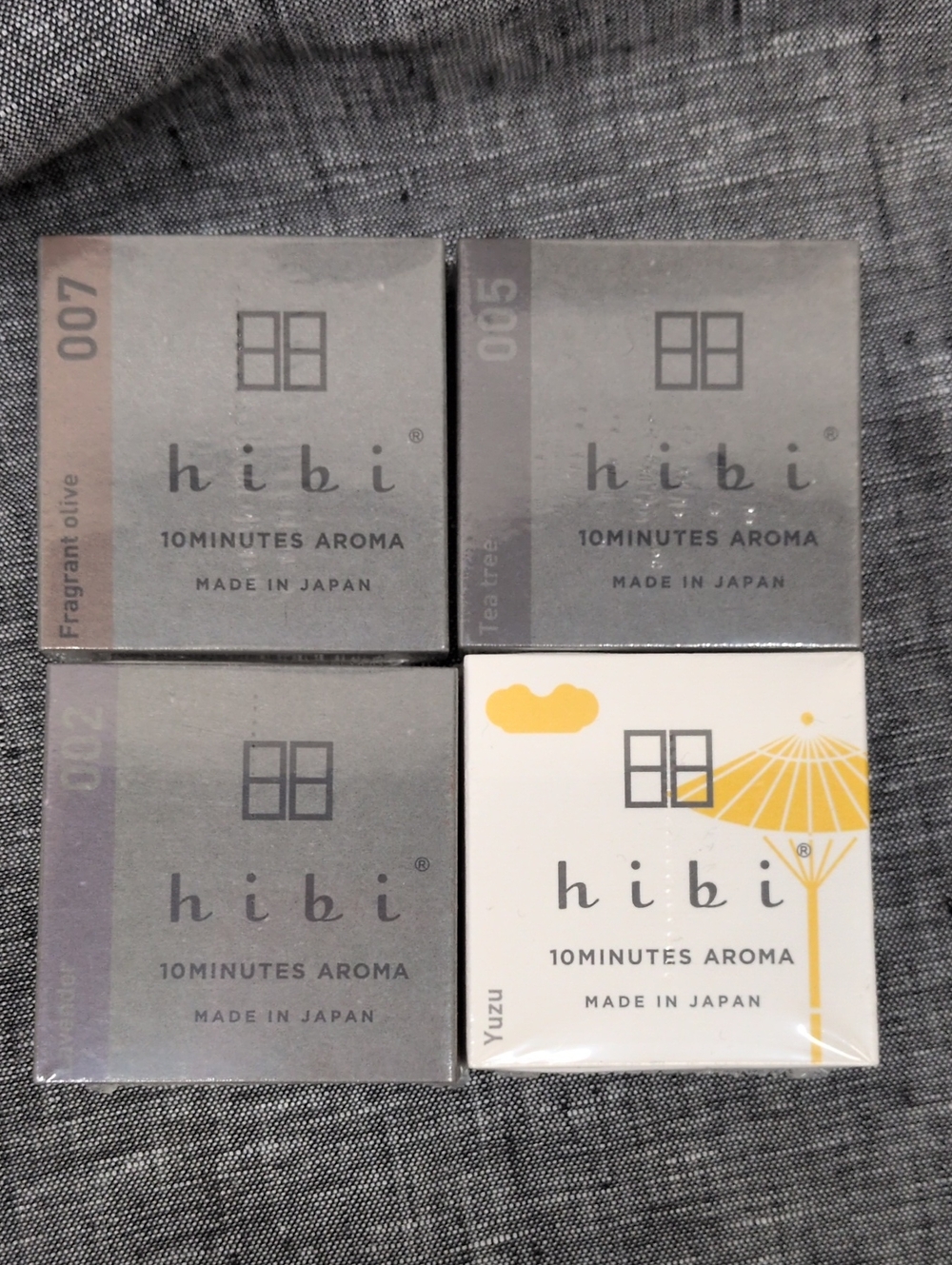 hibi 10 Minutes Aroma Incense - 4 Packs Of 8 Matches.